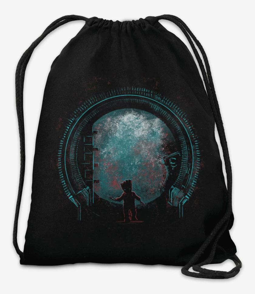 Mochila Negro de the baby groot 