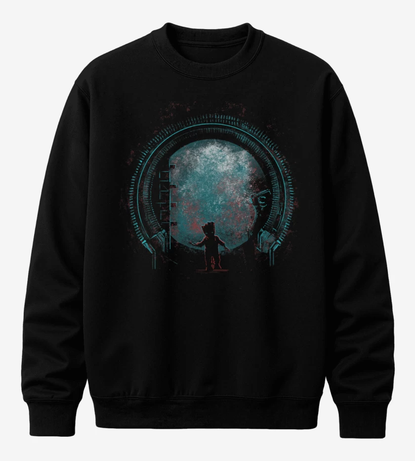 Poleron polo Negro de the baby groot 