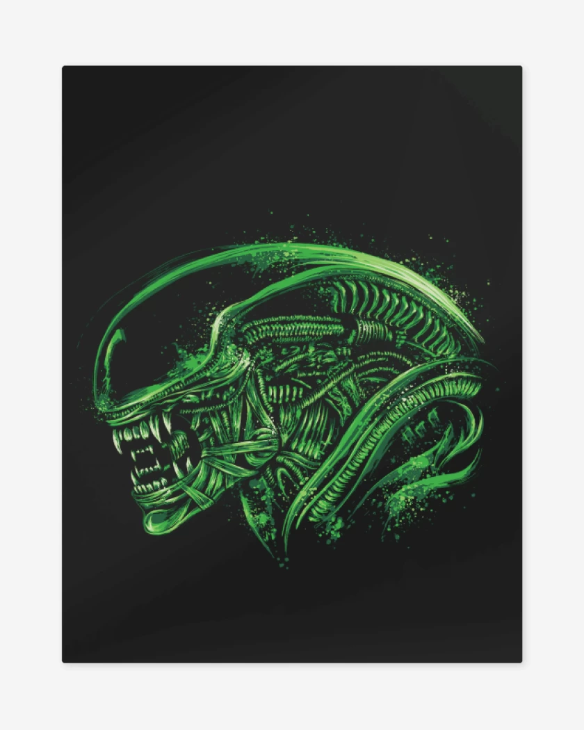 Print metalico Negro de Alien 2