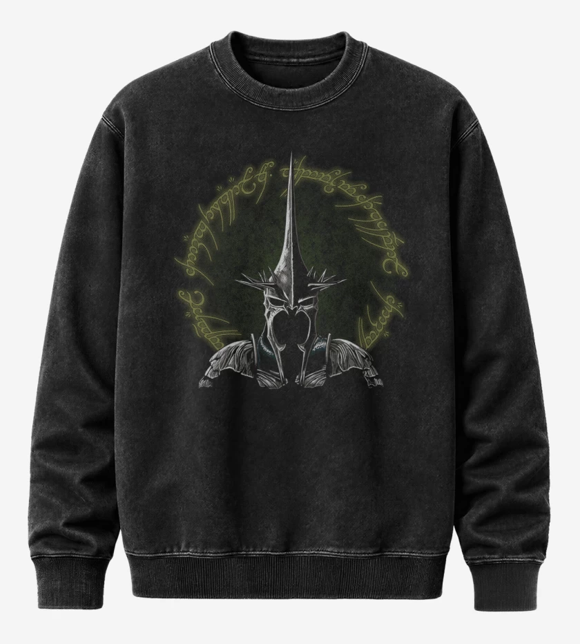 Poleron Polo Acid Wash Negro de Mordorcillo