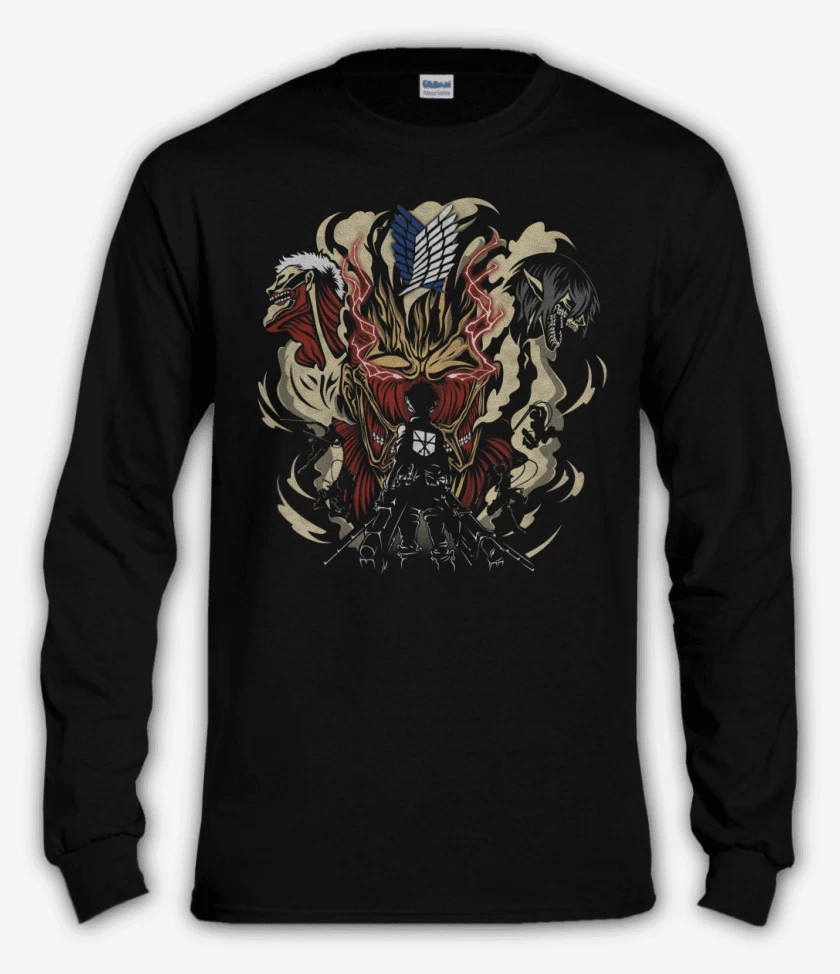 Polera manga larga Negro de Shingeki 4