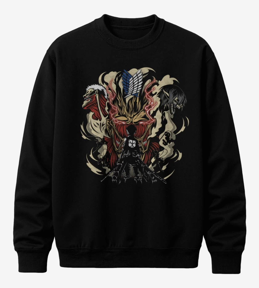 Poleron polo Negro de Shingeki 4