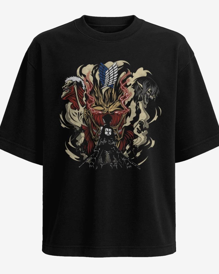 Polera Oversize Negro de Shingeki 4