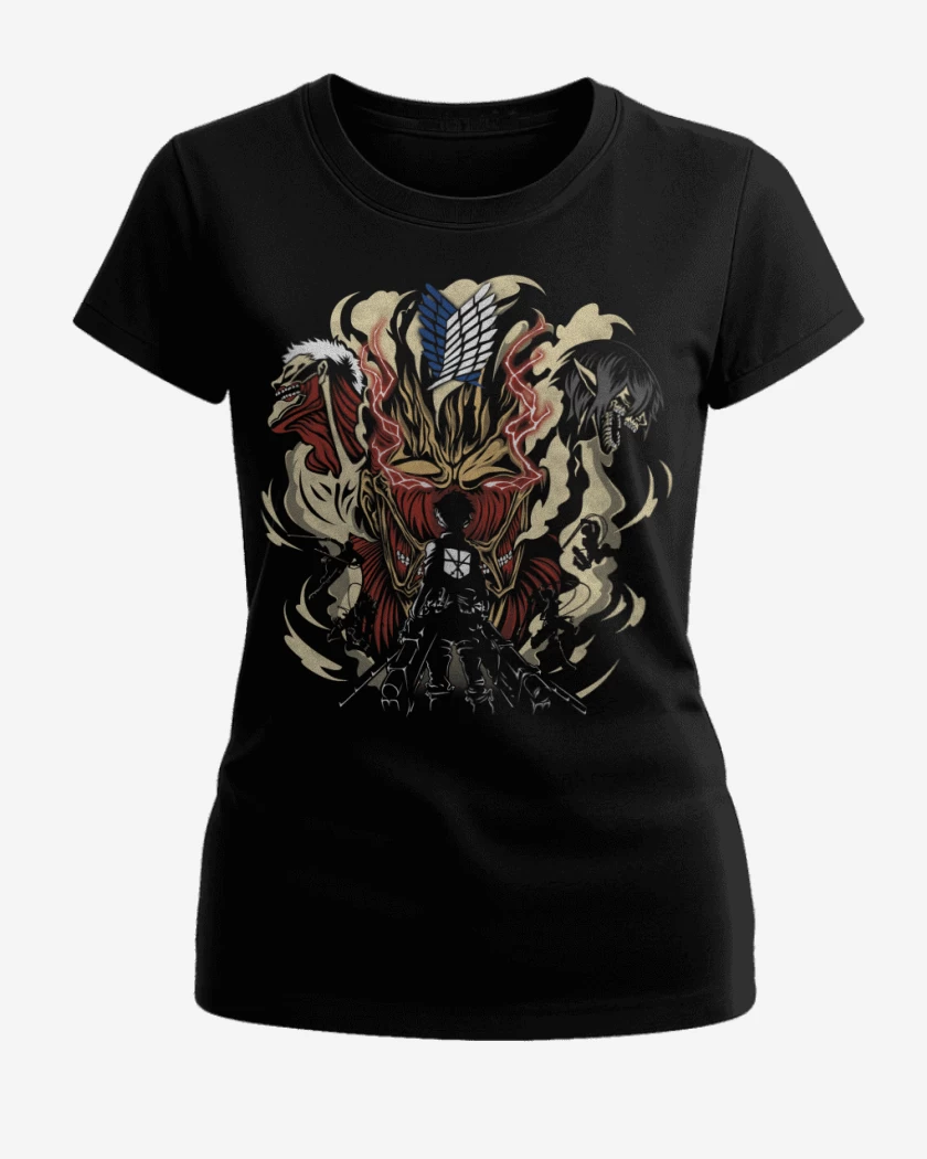 Polera de Mujer Negro de Shingeki 4