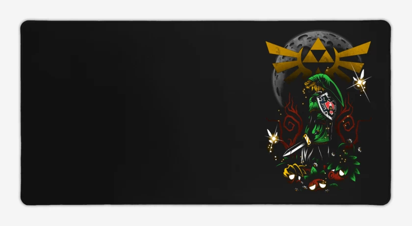 Mouse pad Gamer Negro de Link luna