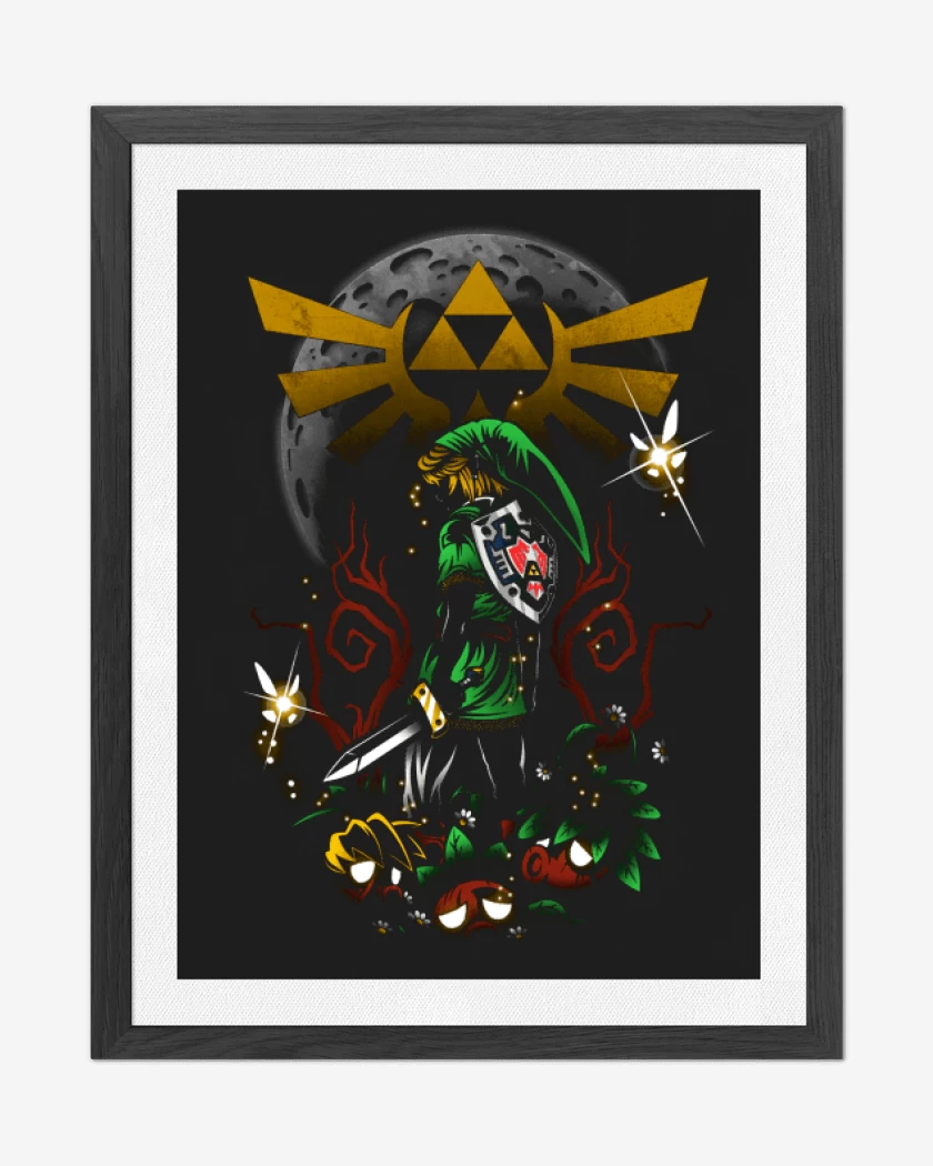 Cuadro decorativo Negro de Link luna