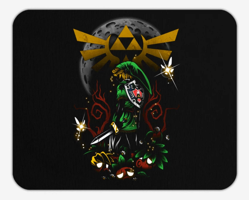 Mousepad Negro de Link luna