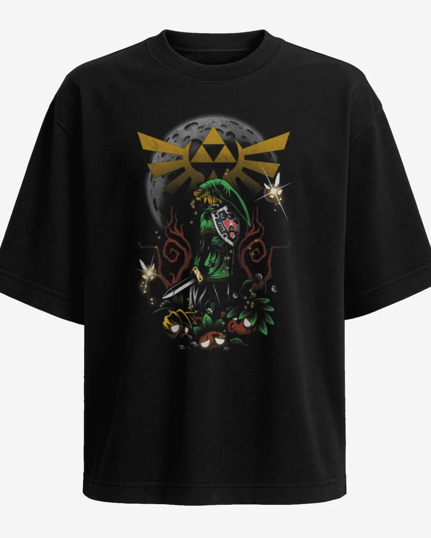 Polera Oversize Negro de Link luna