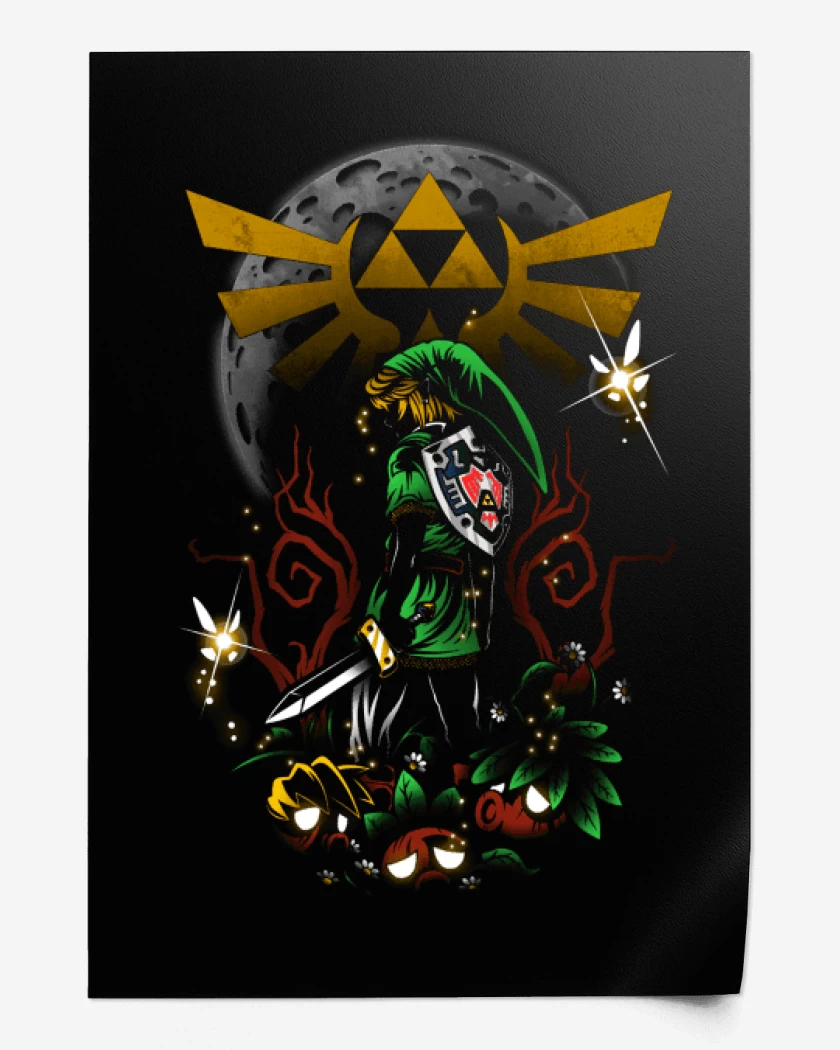 Print Negro de Link luna