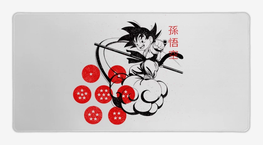 Mouse pad Gamer Blanco de Goku nube voladora
