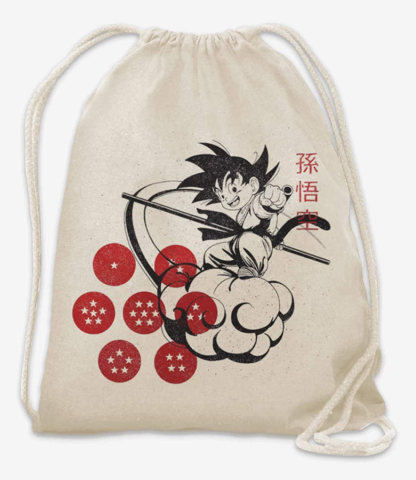 Mochila Blanco de Goku nube voladora