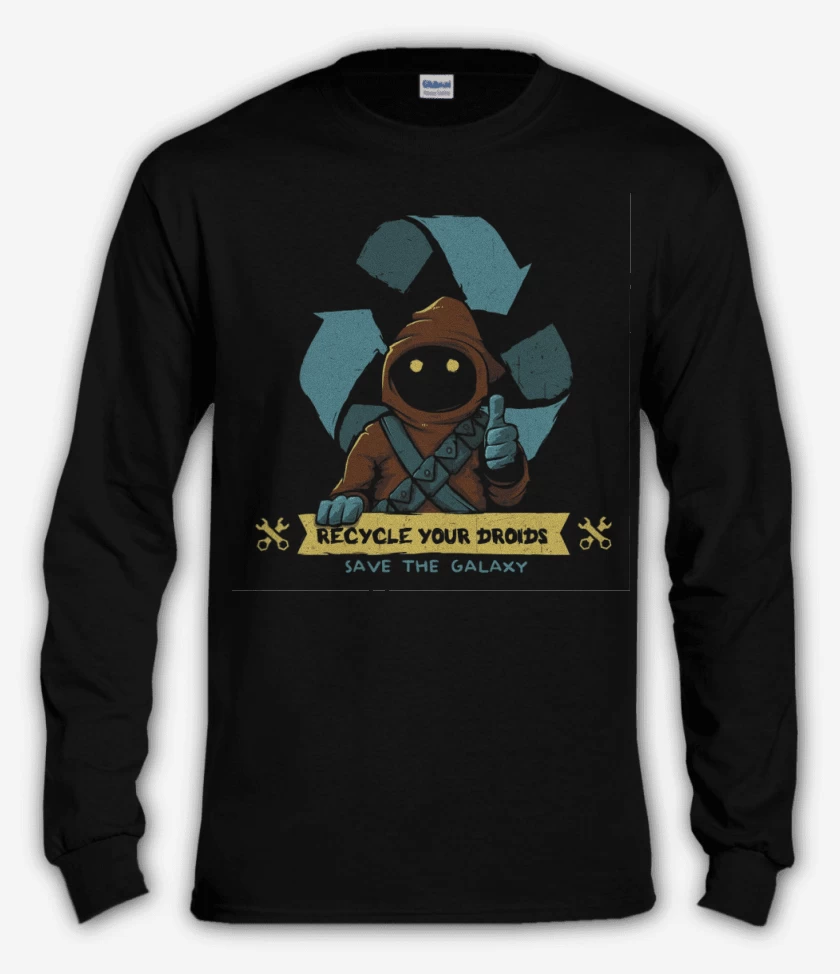 Polera manga larga Negro de Save the Galaxy