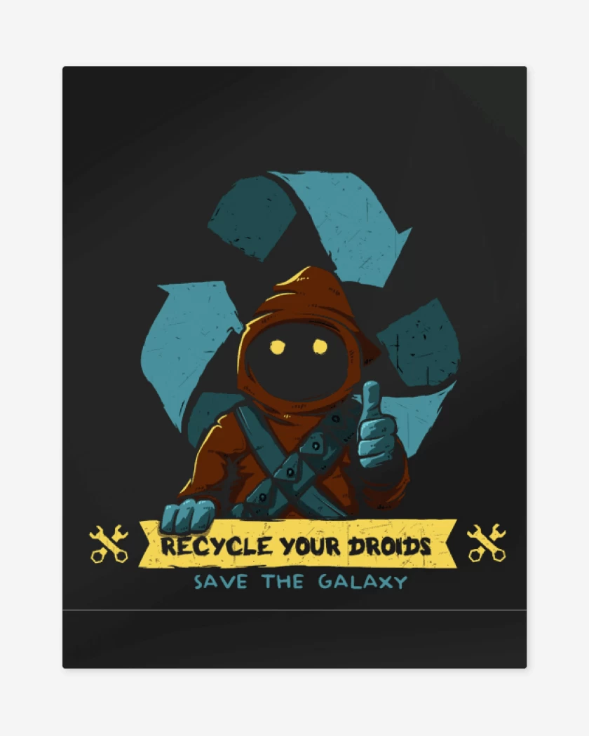 Print metalico Negro de Save the Galaxy