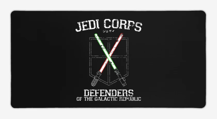 Mouse pad Gamer Negro de Jedi Corps