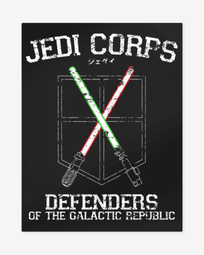 Print metalico Negro de Jedi Corps