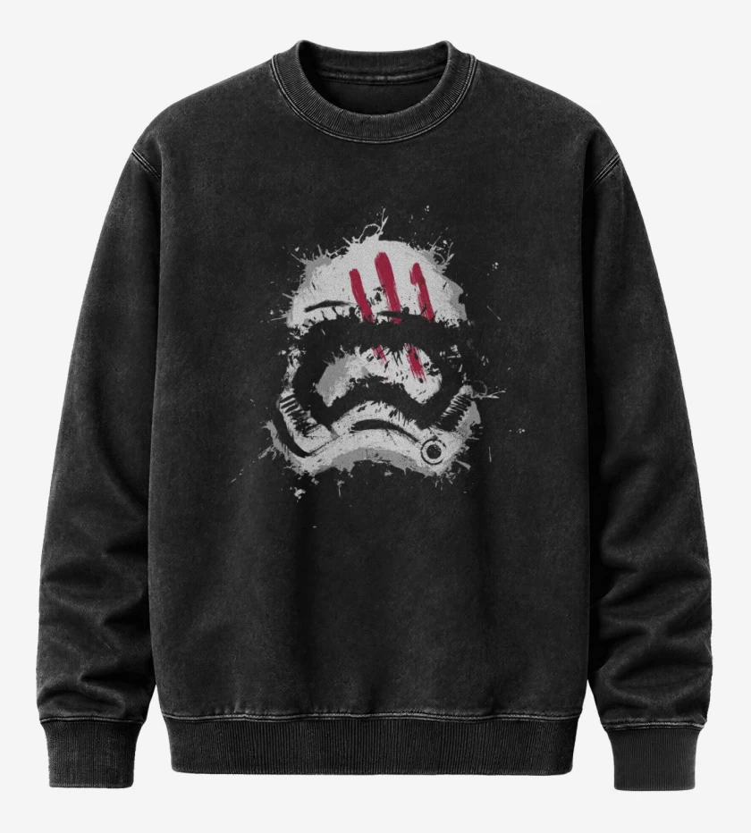 Poleron Polo Acid Wash Negro de FN Trooper