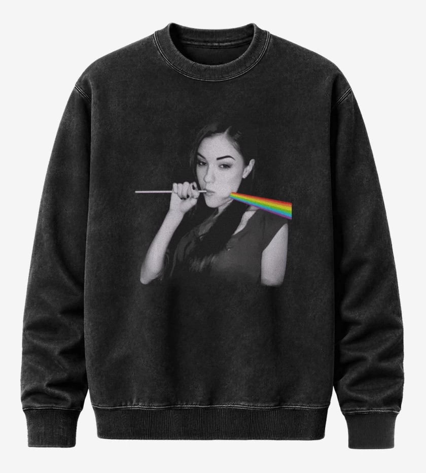 Poleron Polo Acid Wash Negro de Sashita 2
