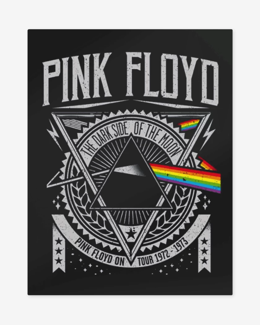Print metalico Negro de Pïnk floyd