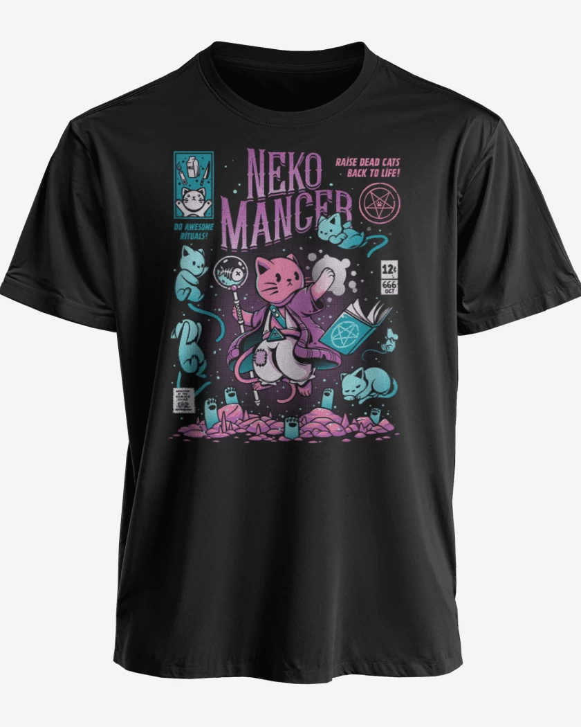 Polera premium Negro de Neko Mancer 