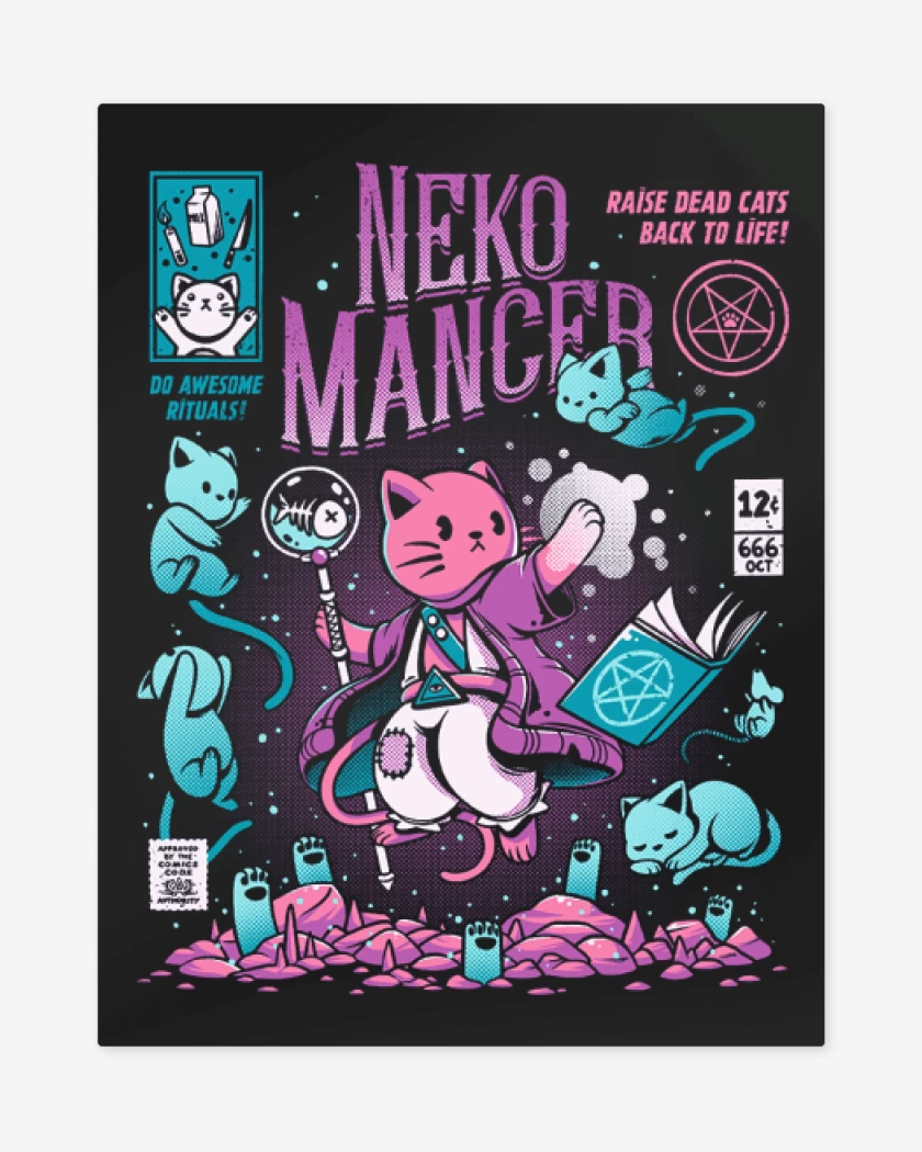 Print metalico Negro de Neko Mancer 