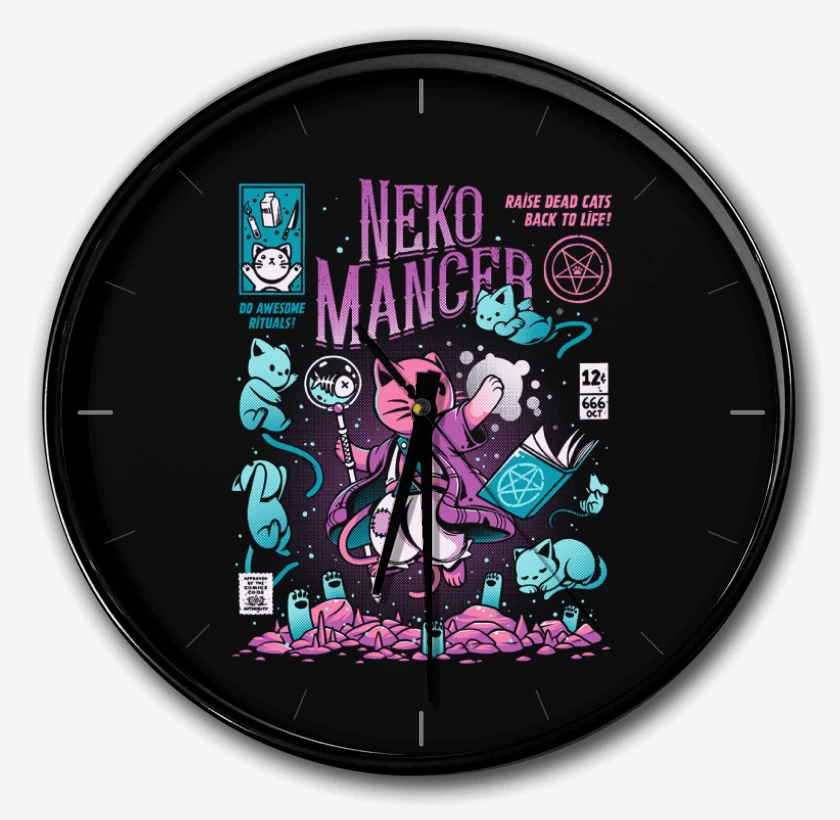 Reloj Negro de Neko Mancer 
