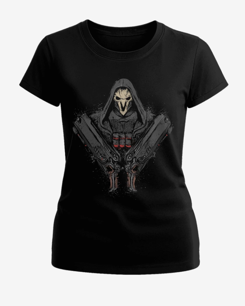 Polera de Mujer Negro de Reaper Guns 