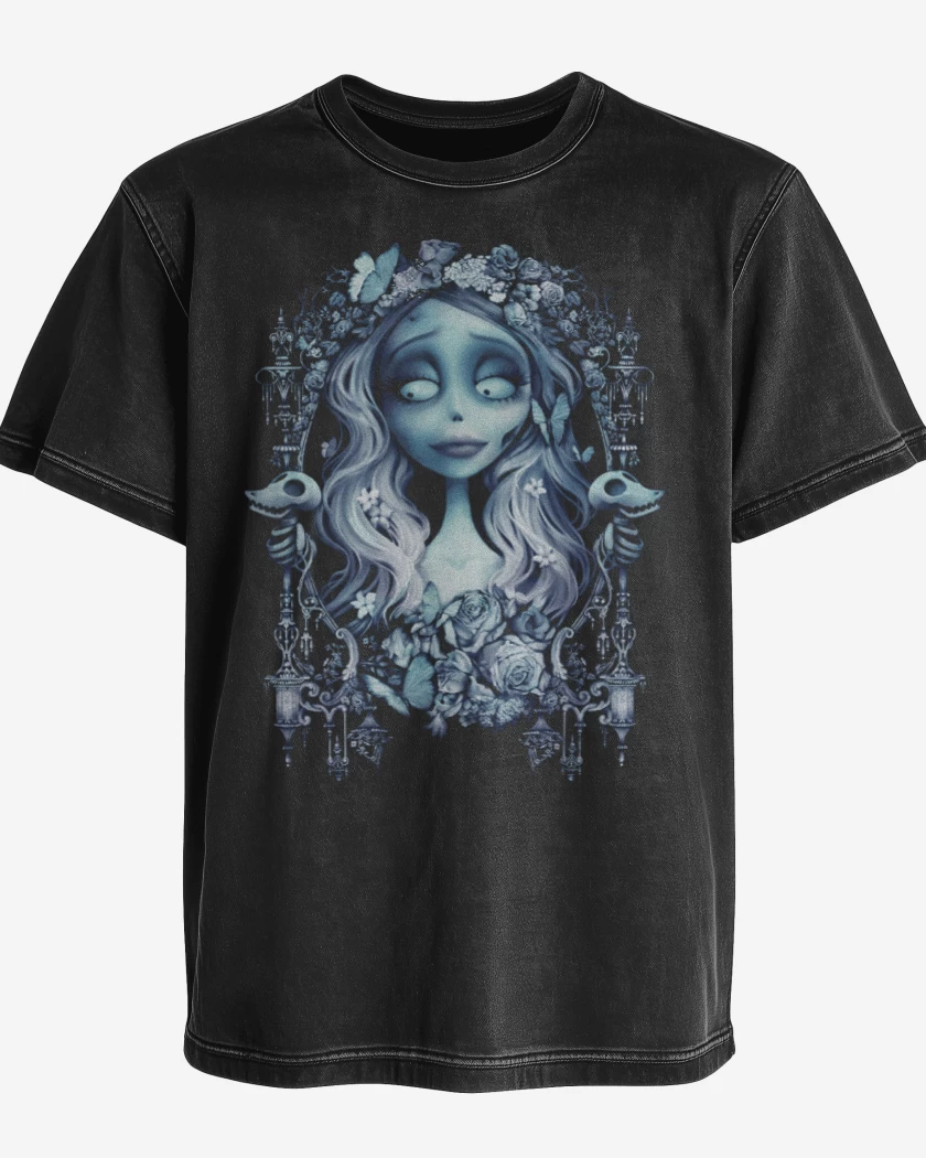 Polera desgastada Negro de Emily