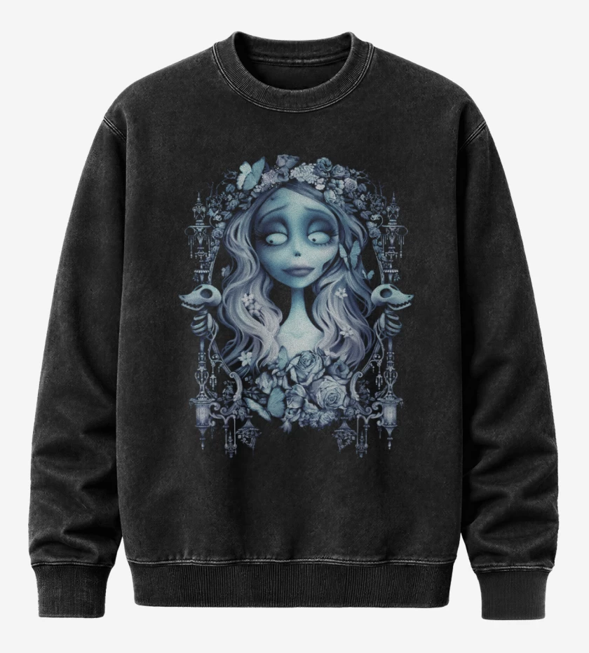 Poleron Polo Acid Wash Negro de Emily
