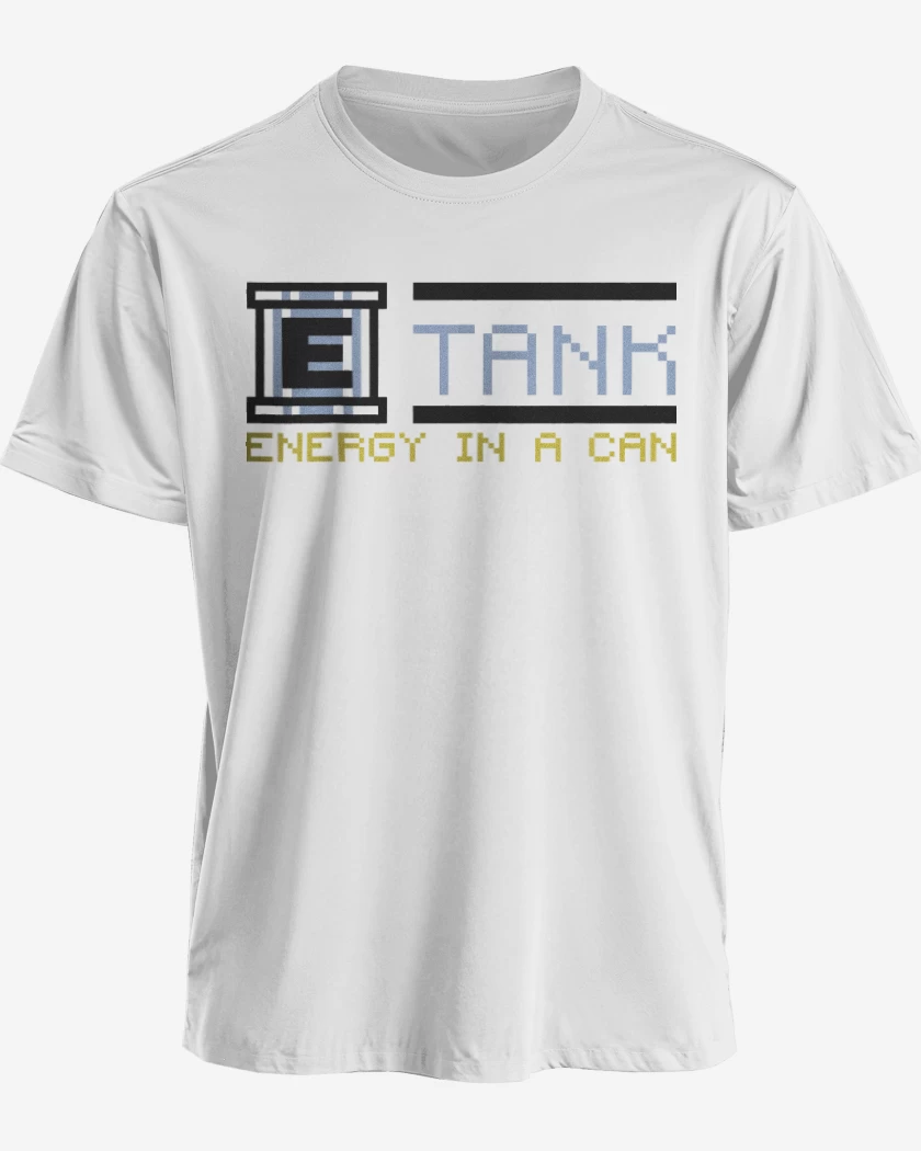 Polera premium Blanco de Megaman - E Tank