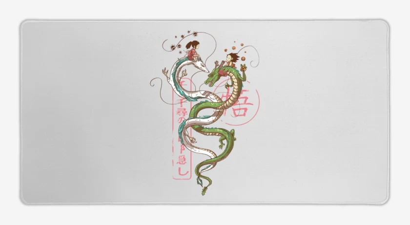 Mouse pad Gamer Blanco de Dragons 