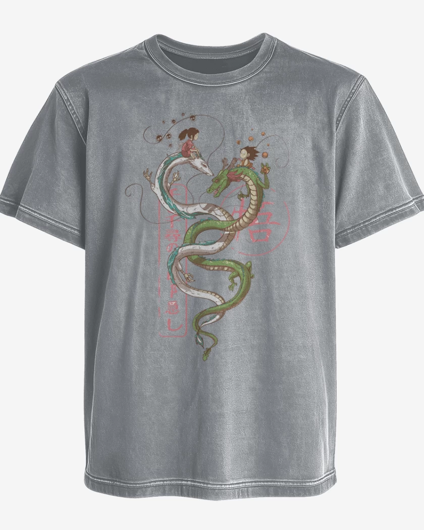 Polera desgastada Gris Melange de Dragons 