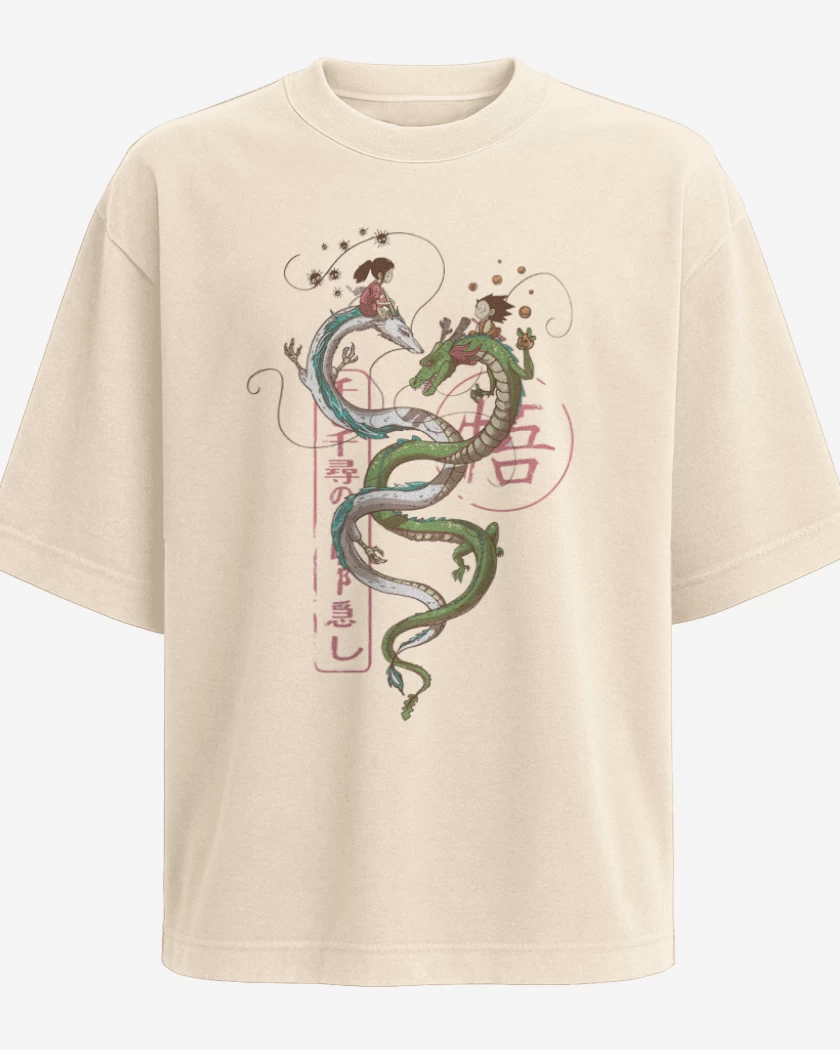 Polera Oversize Beige de Dragons 