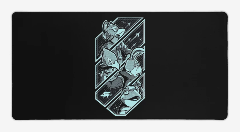 Mouse pad Gamer Negro de Starfox team
