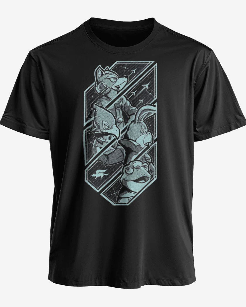 Polera premium Negro de Starfox team