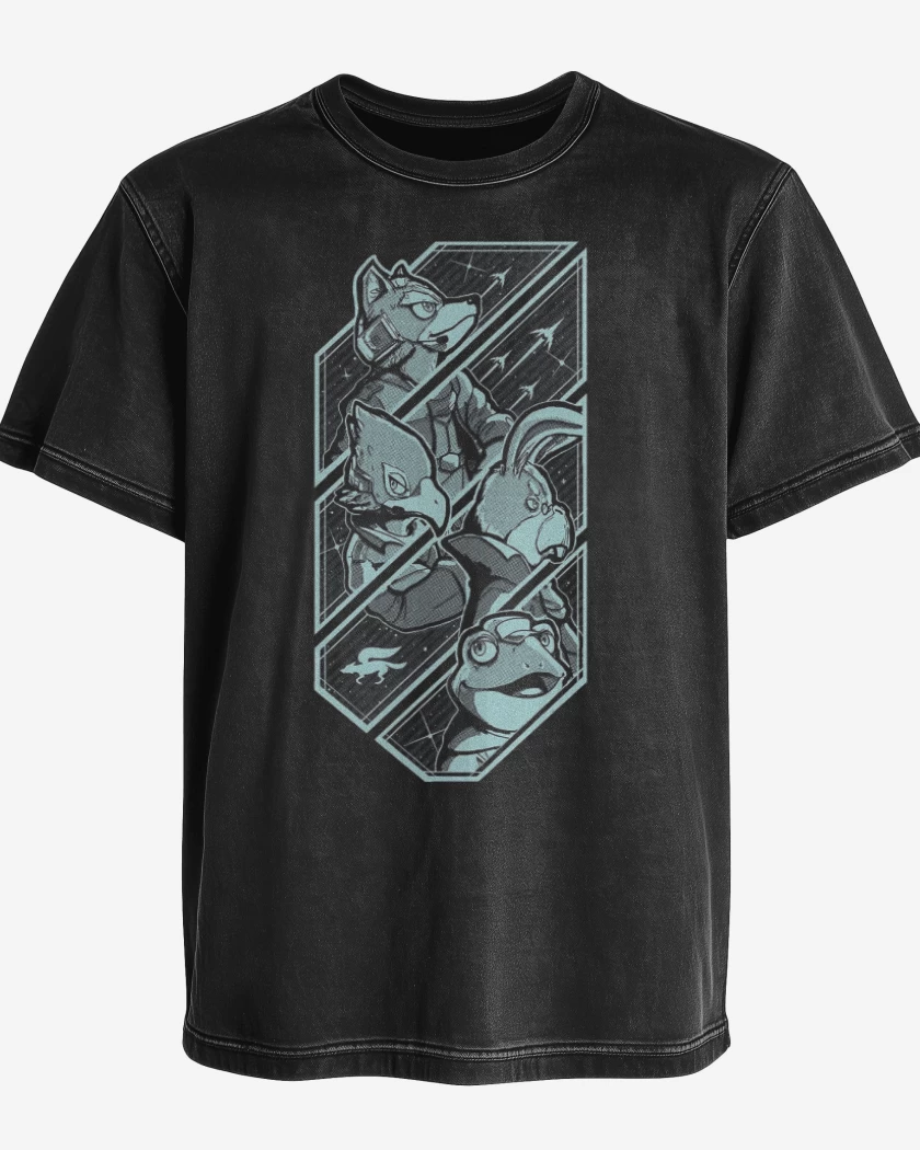Polera desgastada Starfox team