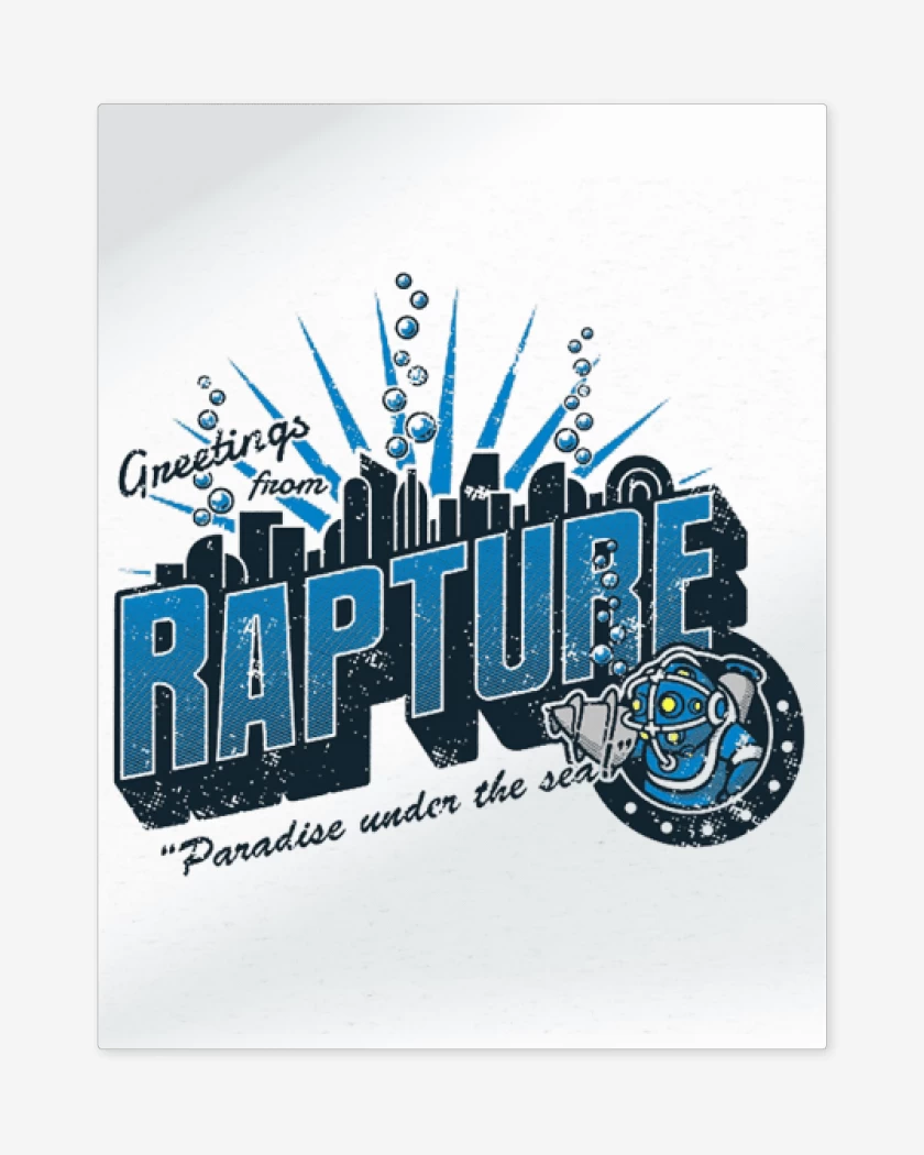 Print metalico Blanco de Bioshock Rapture