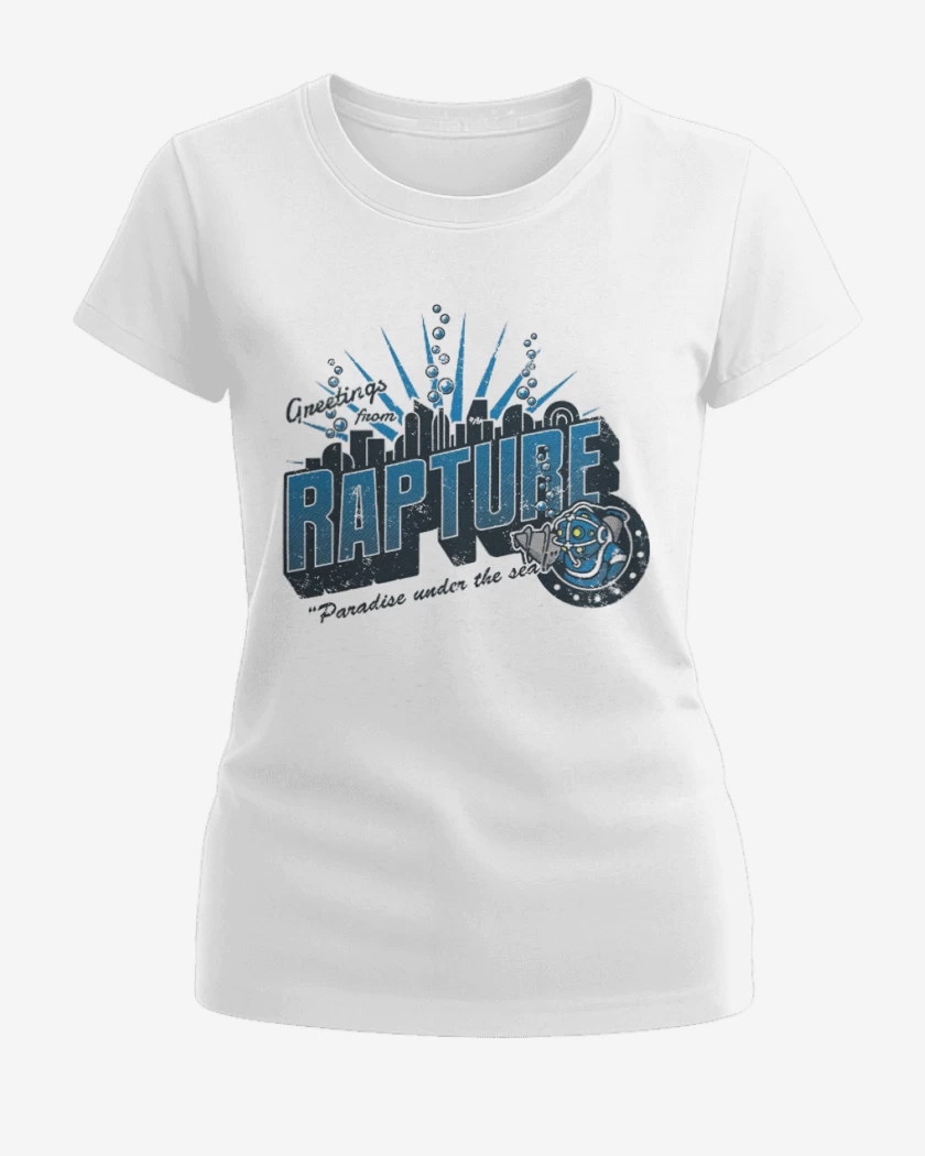 Polera de Mujer Blanco de Bioshock Rapture