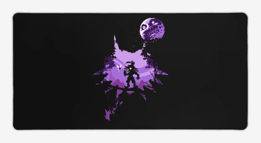Mouse pad Gamer Negro de skull kid