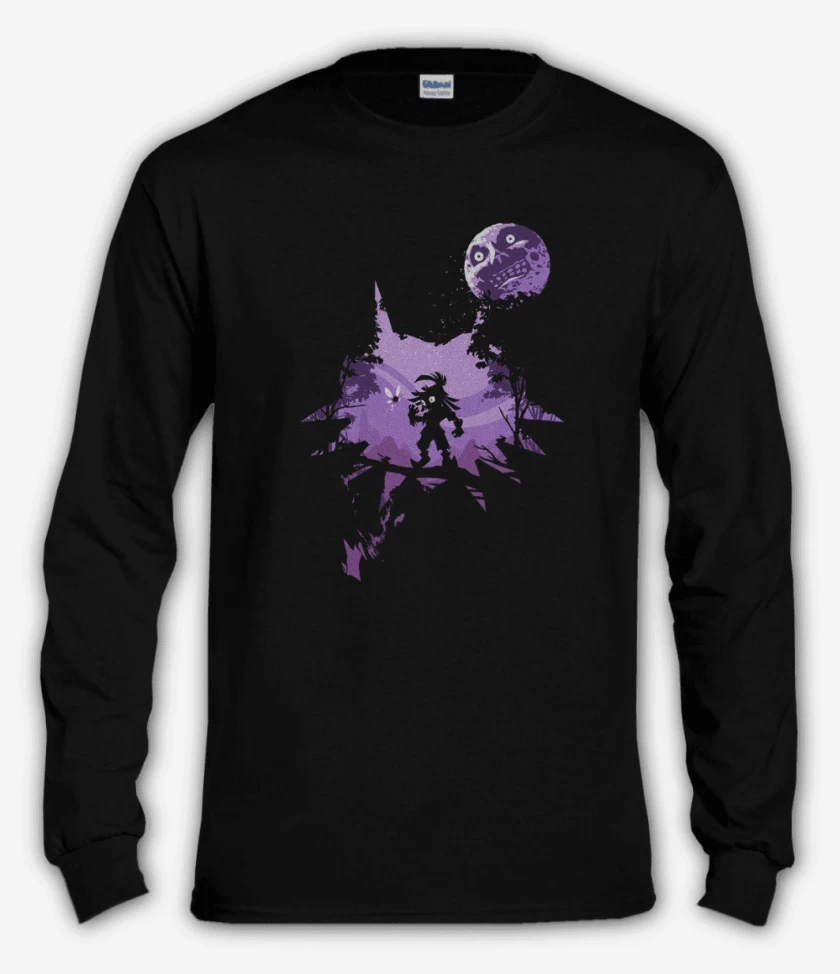 Polera manga larga skull kid