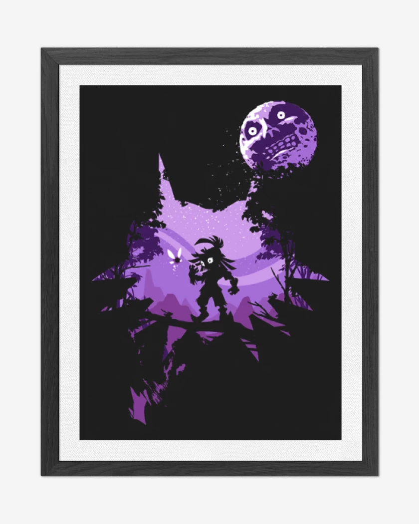 Cuadro decorativo Negro de skull kid