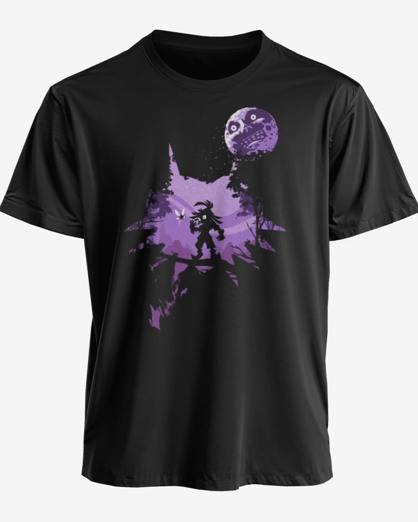 Polera premium Negro de skull kid