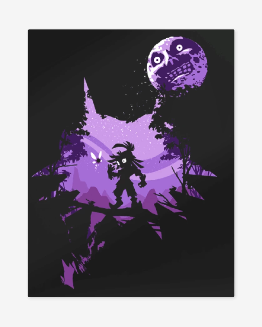 Print metalico Negro de skull kid