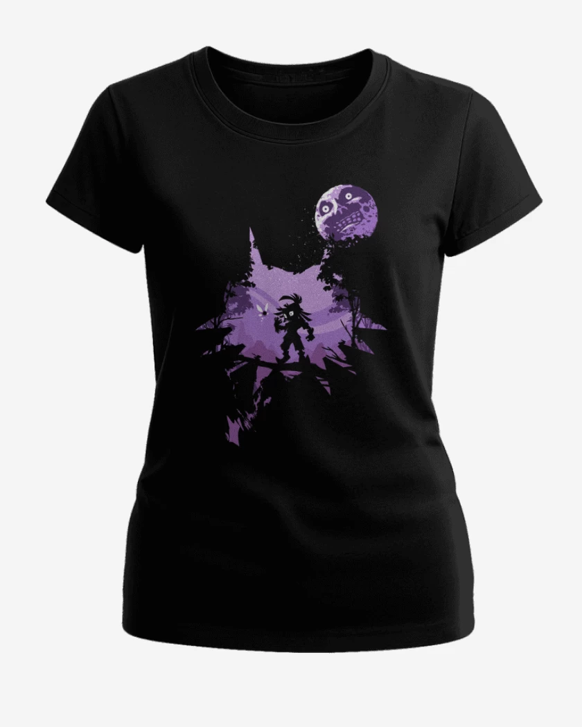 Polera de Mujer Negro de skull kid