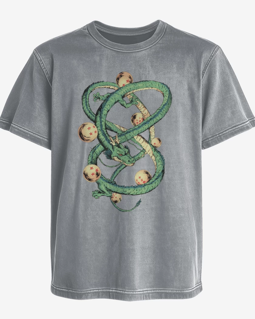 Polera desgastada Gris Melange de ShenLong