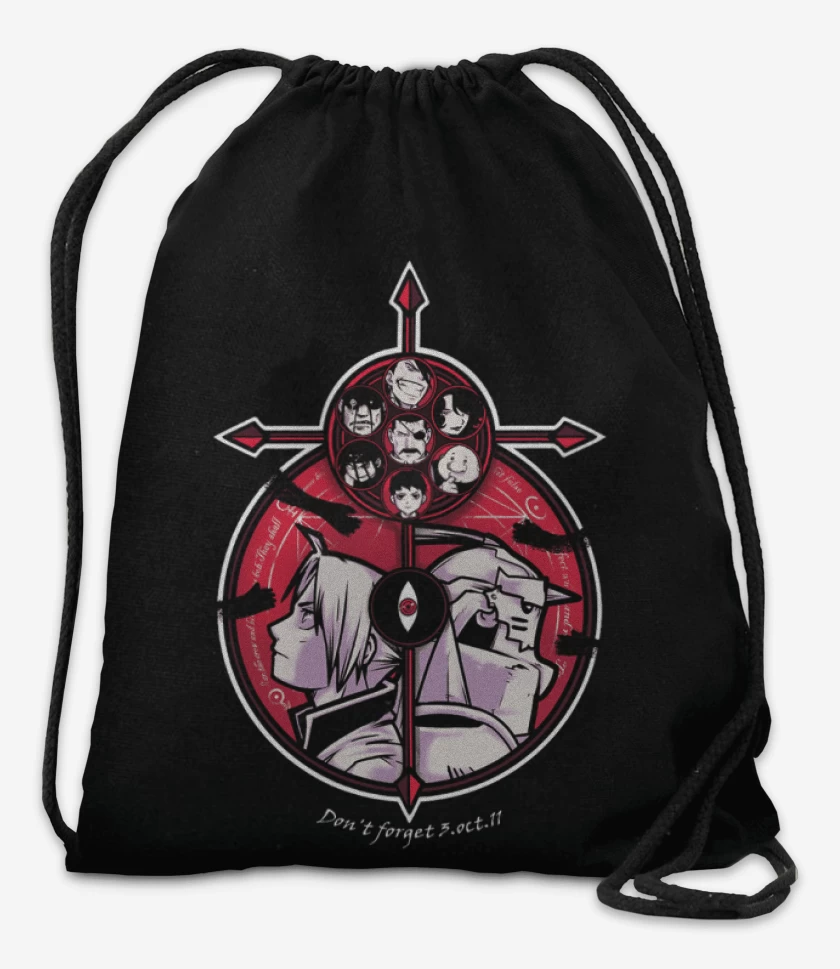 Mochila Negro de fullmetal 7 pecados