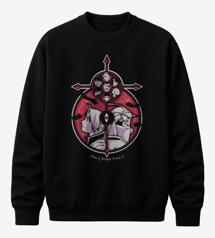 Poleron polo Negro de fullmetal 7 pecados