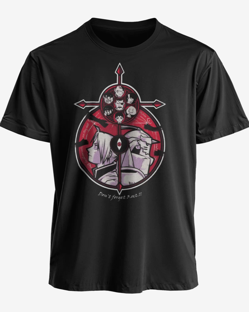 Polera premium Negro de fullmetal 7 pecados