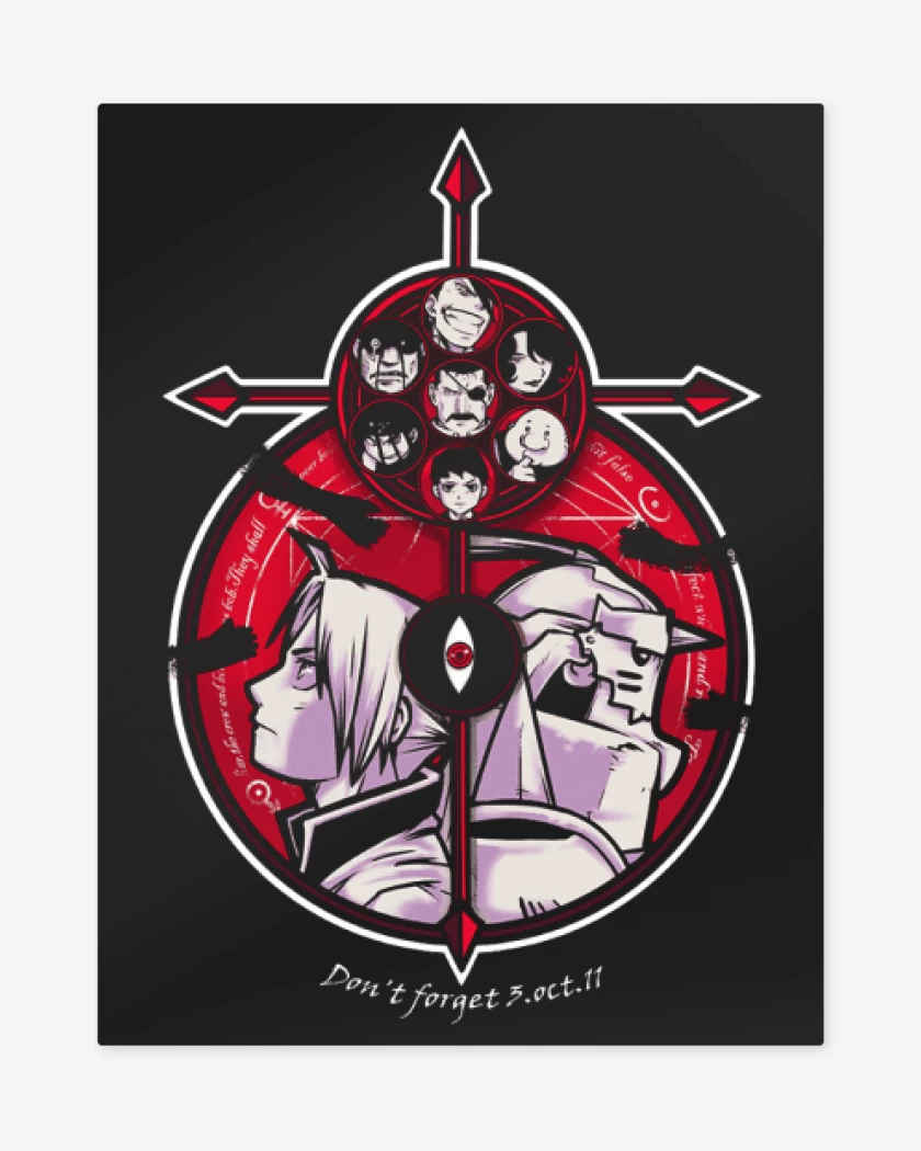 Print metalico Negro de fullmetal 7 pecados