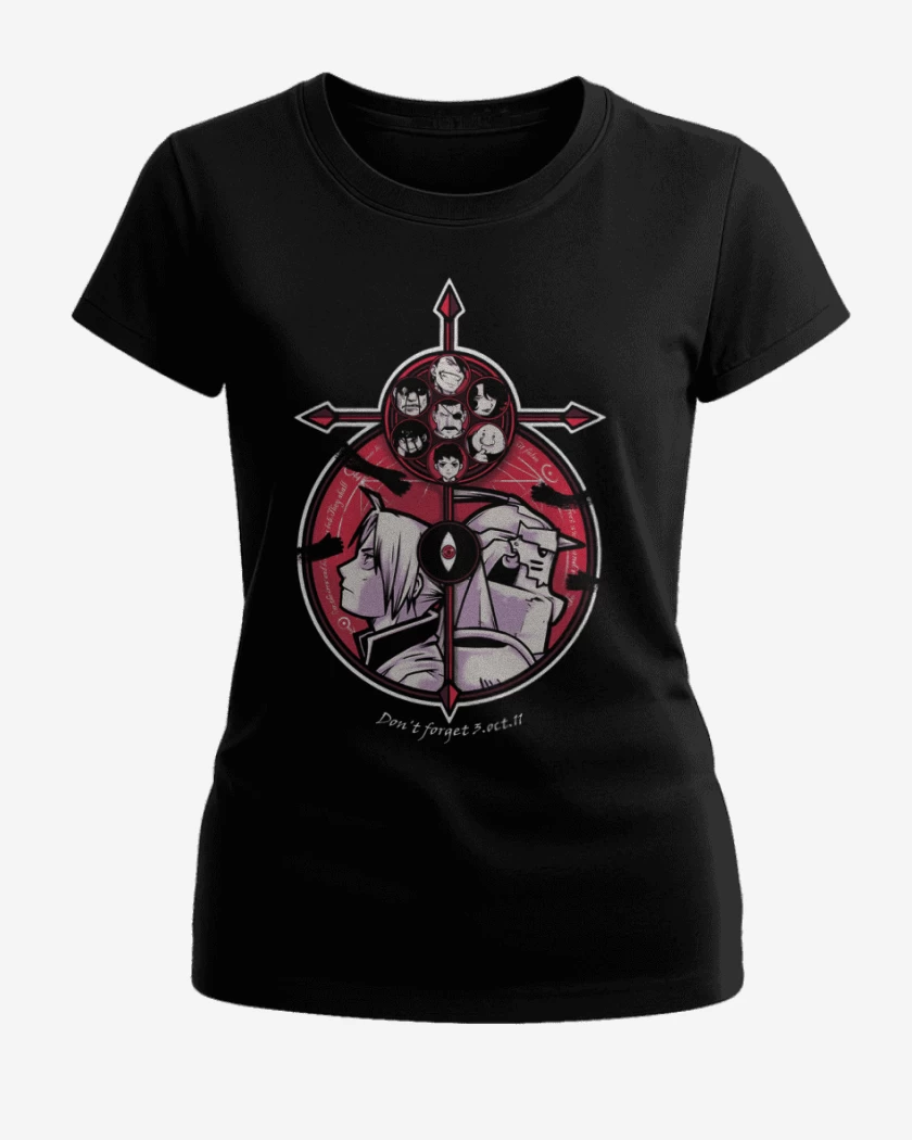 Polera de Mujer Negro de fullmetal 7 pecados