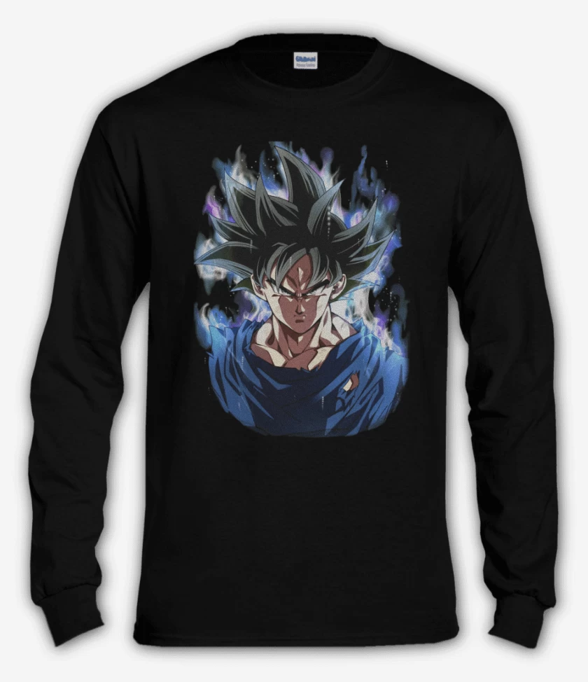 Polera manga larga Negro de goku migatte